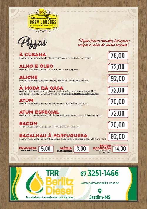 Baby lanches e Pizzaria — 19