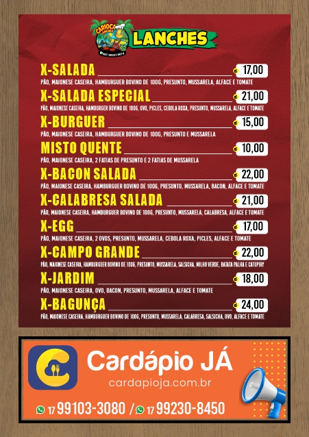 Carioca lanches — 7-carioca-lanches-lanches-hamburgueria-jardim-ms